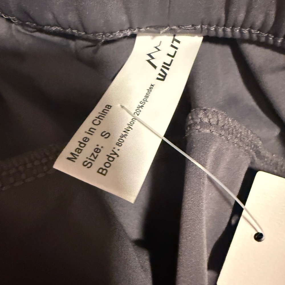 Gray Athletic Shorts with Drawstring Closure and Mid-Thigh Length - Picture 6 of 7